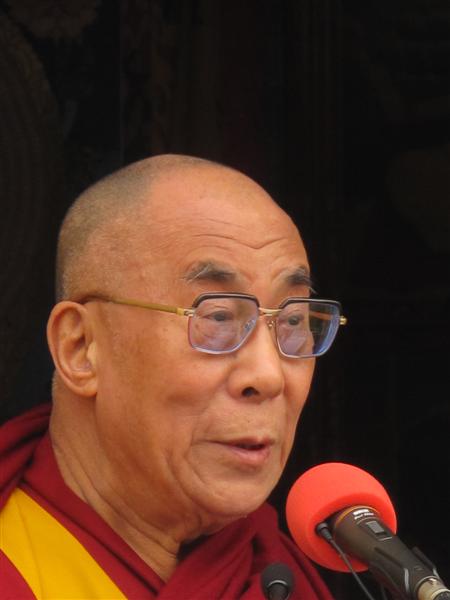 Dalai Lama during a speech