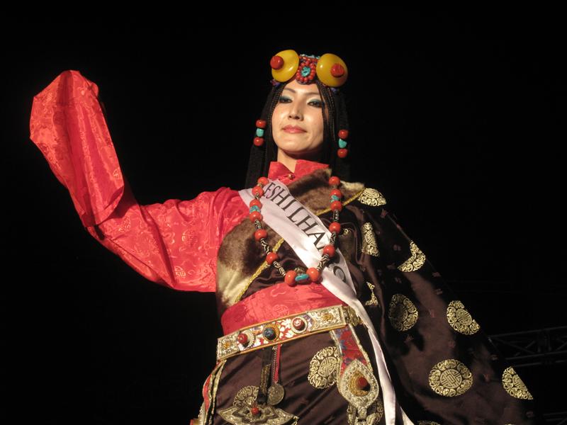 Yeshi Lamho in her Traditonal Tibetan Dress at the Miss Tibet 2009