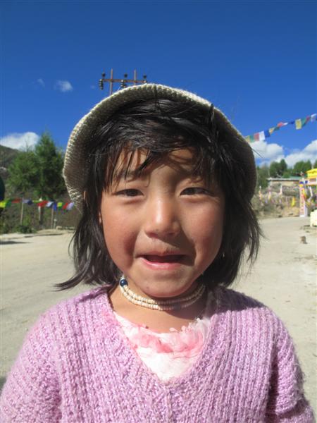 Young Tibetan Girl in Tawang, an Indian region bordering China's Tibet