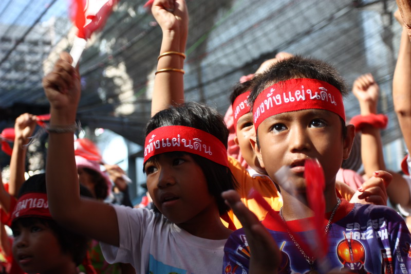 Children at Red shirt protests