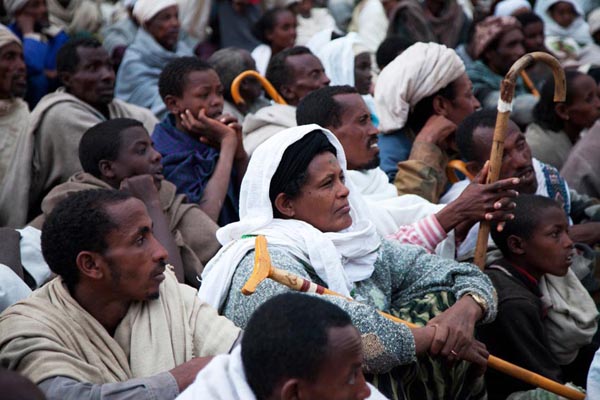 Mass in Lalibela, Ethiopia