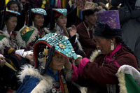 Changpa women in their traditional dress