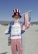 War Protestor as Uncle Sam