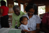 Baptise Ceremony in one village's Roman Catholic Church : Suriname